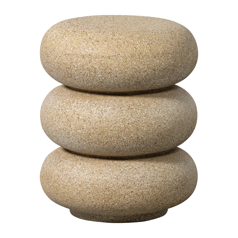 Sivupöytä Laurel 40 cm pyöreä, Beige