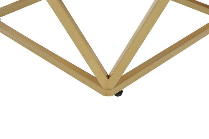 Sivupöytä Losleones 50 cm - Valkoinen/Kulta - Tarjotinpöytä & pikkupöytä - Lamppupöytä