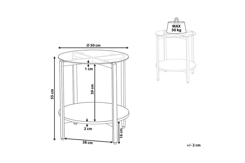 Sivupöytä Lovell Hopea, vaalea puu - Hopea, vaalea puu - Huonekalut - Pöytä & ruokailuryhmä - Apupöytä & sivupöytä - Tarjotinpöytä & pikkupöytä