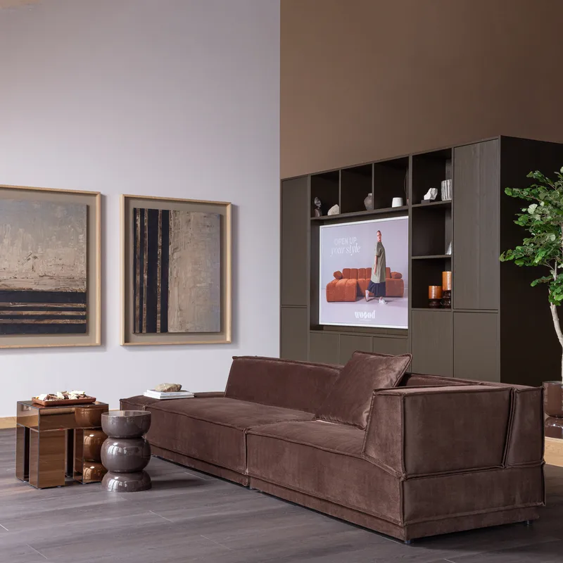 Sivupöytä Mirrox 45 cm, Ruskea