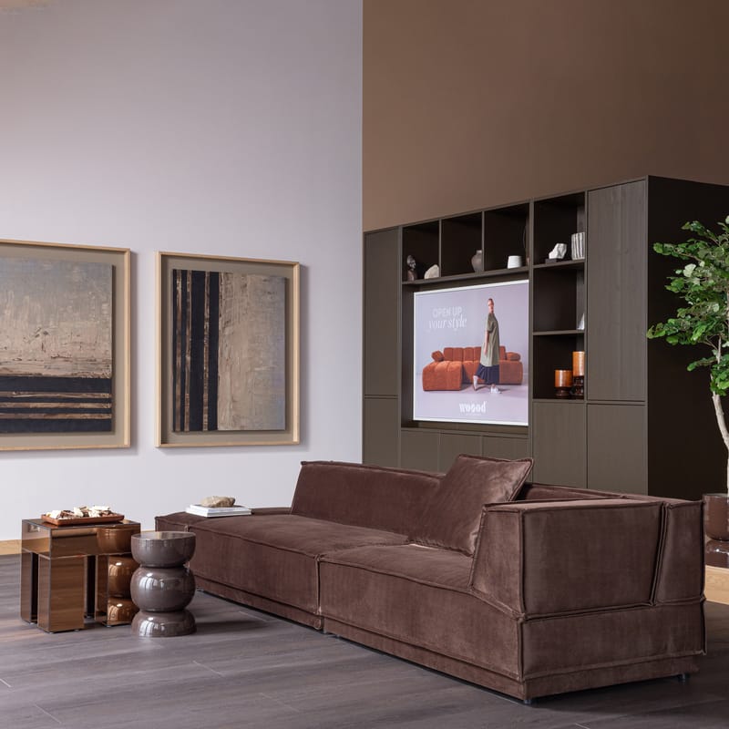 Sivupöytä Mirrox 45 cm, Ruskea