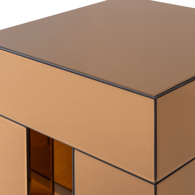 Sivupöytä Mirrox 45 cm - Ruskea - Huonekalut - Pöytä & ruokailuryhmä - Apupöytä & sivupöytä - Lamppupöytä