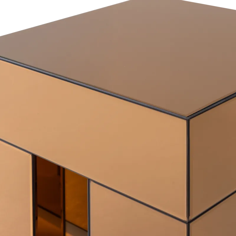 Sivupöytä Mirrox 45 cm - Ruskea - Huonekalut - Pöytä & ruokailuryhmä - Apupöytä & sivupöytä - Lamppupöytä