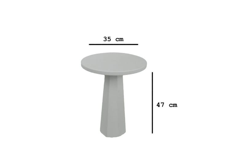 Sivupöytä Miu Valkoinen - Valkoinen - Huonekalut - Pöytä & ruokailuryhmä - Apupöytä & sivupöytä - Tarjotinpöytä & pikkupöytä