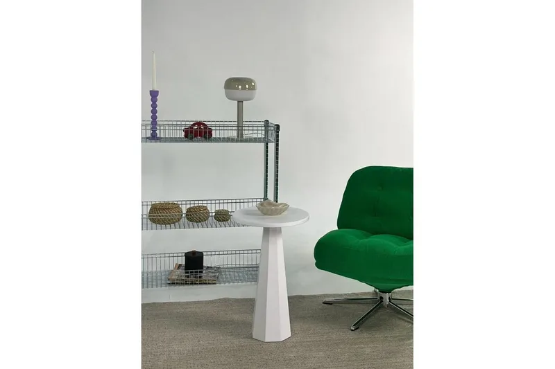 Sivupöytä Miu Valkoinen - Valkoinen - Huonekalut - Pöytä & ruokailuryhmä - Apupöytä & sivupöytä - Tarjotinpöytä & pikkupöytä