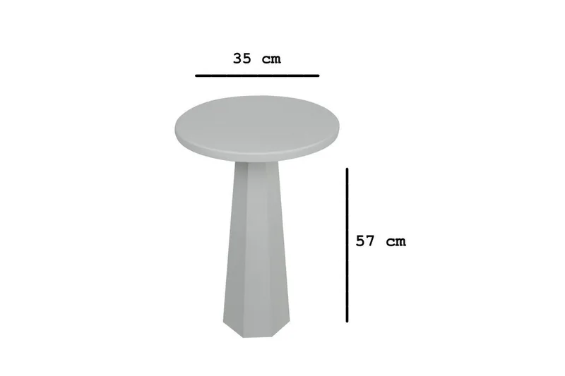 Sivupöytä Miu Valkoinen - Valkoinen - Huonekalut - Pöytä & ruokailuryhmä - Apupöytä & sivupöytä - Tarjotinpöytä & pikkupöytä