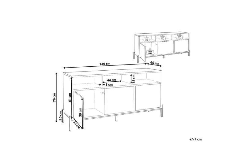 Sivupöytä Moines - Säilytys - Säilytyskalusteet - Senkki