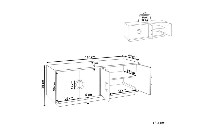 Sivupöytä Oxnard - Huonekalut - Pöytä & ruokailuryhmä - Apupöytä & sivupöytä - Tarjotinpöytä & pikkupöytä