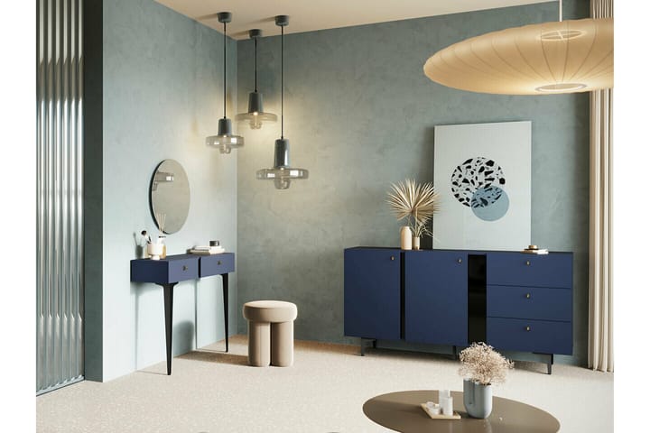 Sivupöytä Rathmore 105 cm - Sininen - Tarjotinpöytä & pikkupöytä - Lamppup�öytä