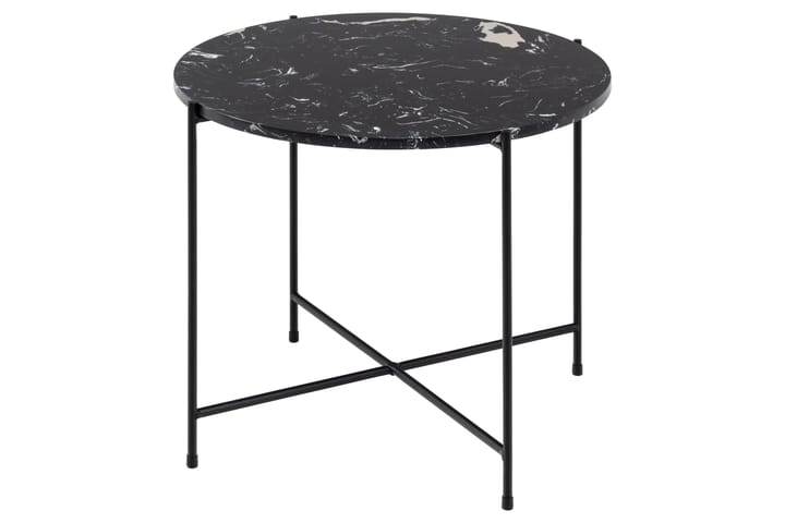 Sivupöytä Sakchan 52 cm Pyöreä - Musta - Tarjotinpöytä & pikkupöytä - Lamppupöytä