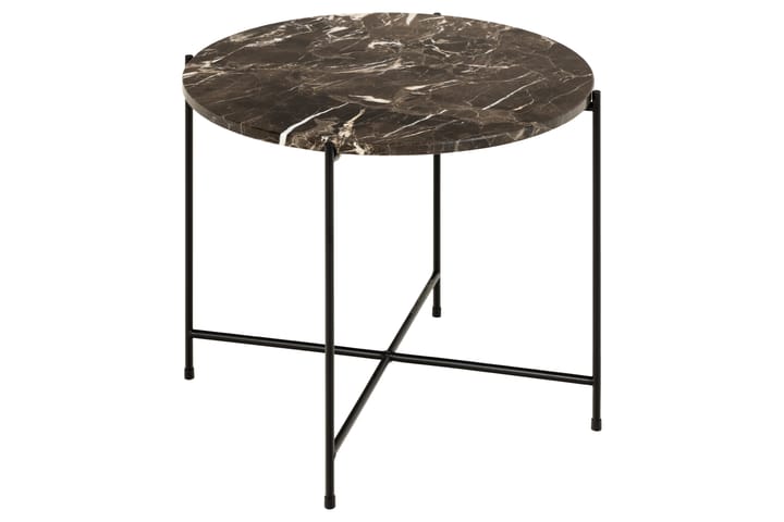Sivupöytä Sakchan 52 cm Pyöreä - Ruskea - Tarjotinpöytä & pikkupöytä - Lamppupöytä