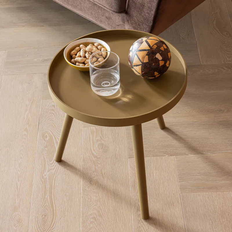 Sivupöytä Sasha 41 cm pyöreä - Hunajankeltainen - Huonekalut - Pöytä & ruokailuryhmä - Apupöytä & sivupöytä - Lamppupöytä