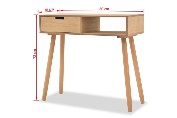 Sivupöytä Täysi mänty 80x30x72 cm Ruskea - Ruskea - Konsolipöytä - Eteispöytä