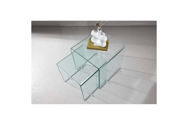 Sivupöytä Telemark - Pöytä 1: 42x42x42 Pöytä 2: 36x36x39 - Huonekalut - Pöytä & ruokailuryhmä - Apupöytä & sivupöytä - Tarjotinpöytä & pikkupöytä