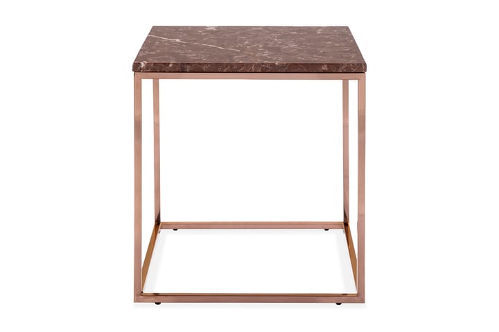 Sivupöytä Titania 45 cm Marmori - Punainen/Kupari - Tarjotinpöytä & pikkupöytä - Marmoripöydät - Lamppupöytä