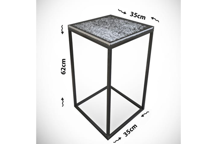 Sivupöytä Ubbeboda 35 cm - Musta/Valkoinen - Tarjotinpöytä & pikkupöytä - Lamppupöytä