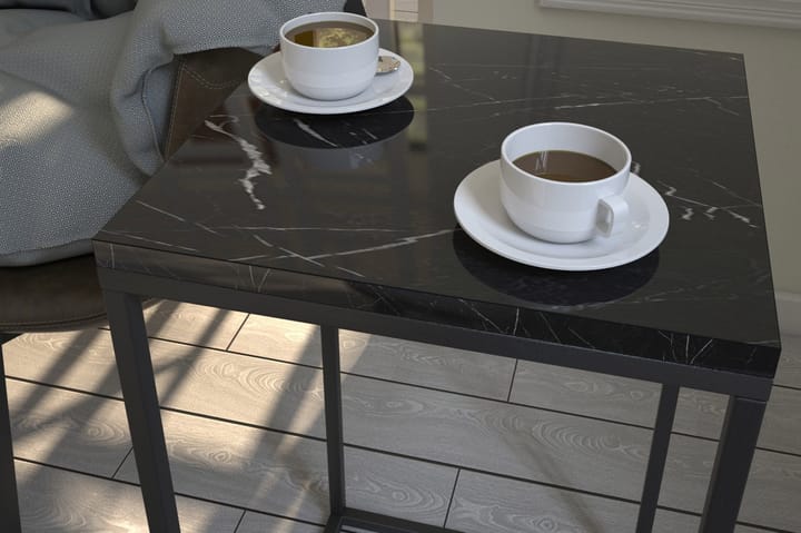 Sivupöytä Ubbeboda 35 cm - Musta/Valkoinen - Tarjotinpöytä & pikkupöytä - Lamppupöytä