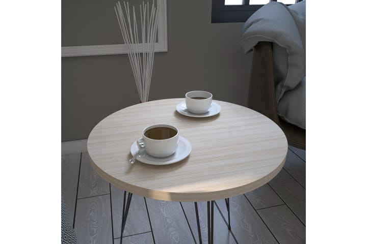 Sivupöytä Ubbeboda 40 cm - Beige - Tarjotinpöytä & pikkupöytä - Lamppupöytä