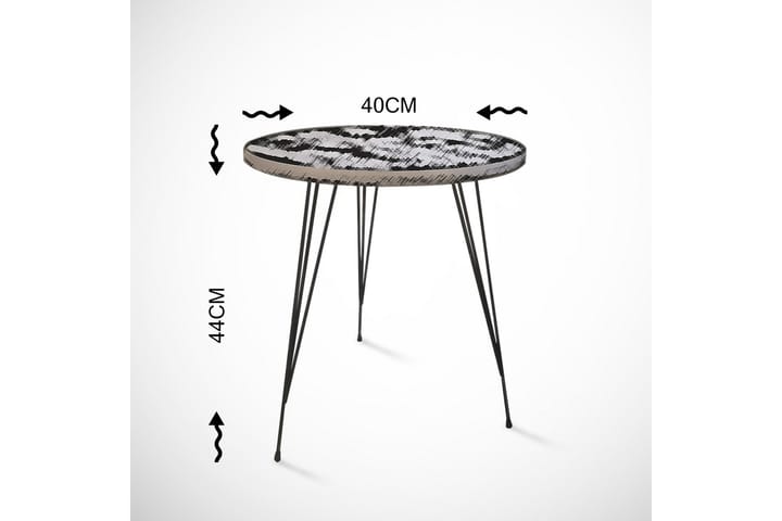 Sivupöytä Ubbeboda 40 cm - Beige - Tarjotinpöytä & pikkupöytä - Lamppupöytä