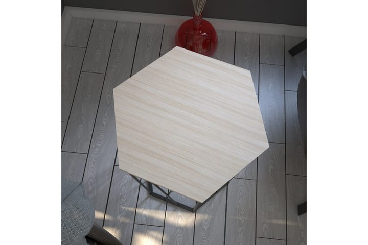 Sivupöytä Ubbeboda 40 cm Kuusikulmainen - Harmaa - Tarjotinpöytä & pikkupöytä - Lamppupöytä