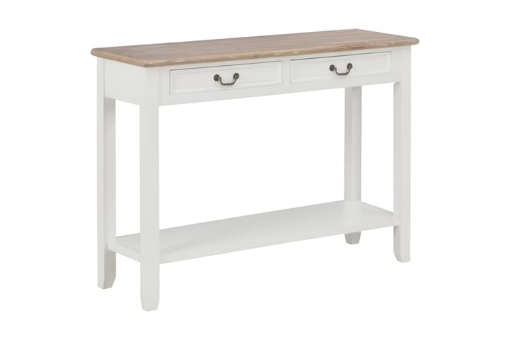 Sivupöytä valkoinen 110x35x80 cm puu - Valkoinen - Tarjotinpöytä & pikkupöytä - Lamppupöytä