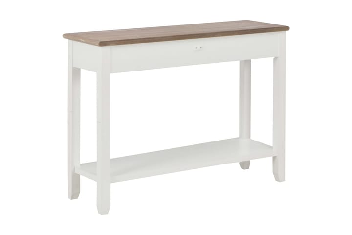 Sivupöytä valkoinen 110x35x80 cm puu - Valkoinen - Tarjotinpöytä & pikkupöytä - Lamppupöytä