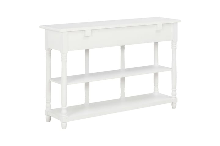 Sivupöytä valkoinen 120x30x76 cm MDF - Valkoinen - Konsolipöytä - Eteispöytä