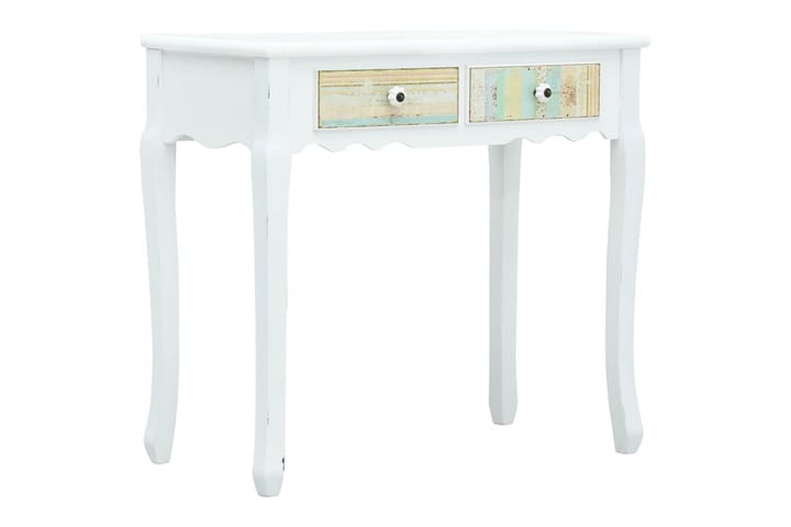 Sivupöytä valkoinen 80x40x74 cm puu - Valkoinen - Tarjotinpöytä & pikkupöytä - Lamppupöytä