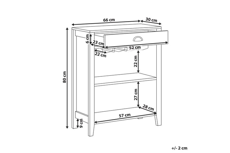 Sivupöytä Walkerston Tumma puu - Tumma puu - Huonekalut - Pöytä & ruokailuryhmä - Apupöytä & sivupöytä - Tarjotinpöytä & pikkupöytä