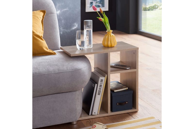 Sivupöytä Wohnling foliopäällystetty lastulevy 50 cm, moderni loft-tyyli Sonoma - Sonoma - Huonekalut - Pöytä & ruokailuryhmä - Apupöytä & sivupöytä - Tarjotinpöytä & pikkupöytä