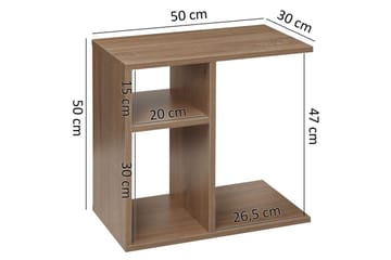 Sivupöytä Wohnling foliopäällystetty lastulevy 50 cm, moderni loft-tyyli Sonoma - Sonoma - Huonekalut - Pöytä & ruokailuryhmä - Apupöytä & sivupöytä - Tarjotinpöytä & pikkupöytä