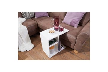 Sivupöytä Wohnling foliopäällystetty lastulevy 50 cm, moderni loft-tyyli Valkoinen - Valkoinen - Huonekalut - Pöytä & ruokailuryhmä - Apupöytä & sivupöytä - Tarjotinpöytä & pikkupöytä