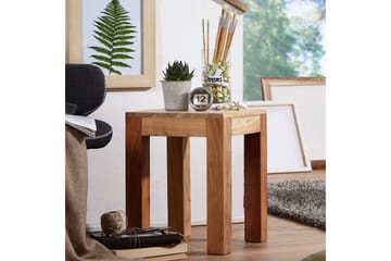 Sivupöytä Wohnling kokopuuta 35x35cm puujaloilla, maalaismainen tyyli Akaasia - Akaasia - Huonekalut - Pöytä & ruokailuryhmä - Apupöytä & sivupöytä - Tarjotinpöytä & pikkupöytä