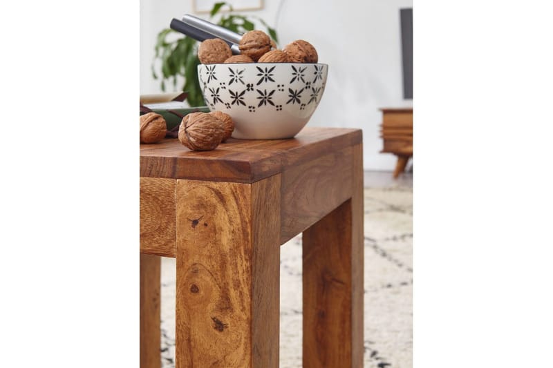 Sivupöytä Wohnling kokopuuta 35x35cm puujaloilla, maalaismainen tyyli Ruusu puu - Ruusu puu - Huonekalut - Pöytä & ruokailuryhmä - Apupöytä & sivupöytä - Tarjotinpöytä & pikkupöytä