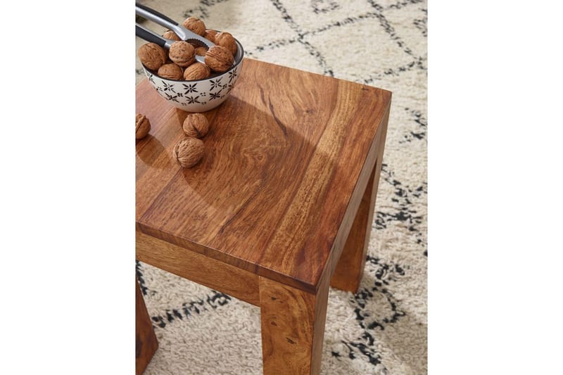Sivupöytä Wohnling kokopuuta 35x35cm puujaloilla, maalaismainen tyyli Ruusu puu - Ruusu puu - Huonekalut - Pöytä & ruokailuryhmä - Apupöytä & sivupöytä - Tarjotinpöytä & pikkupöytä