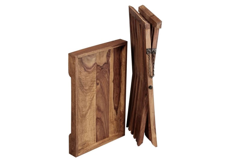 Sivupöytä Wohnling Maalaistyylinen massiivipuu, kokoontaitettava ristijalka, maalaistalo - Huonekalut - Pöytä & ruokailuryhmä - Apupöytä & sivupöytä - Tarjotinpöytä & pikkupöytä