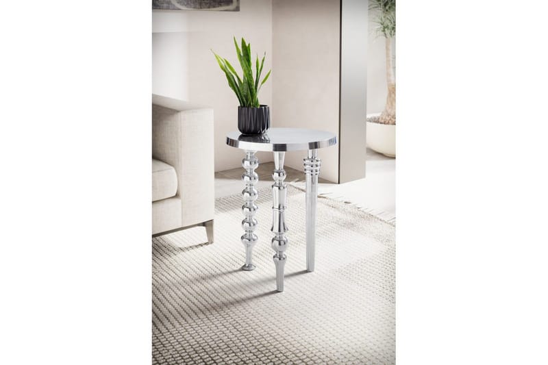 Sivupöytä Wohnling Metalli pyöreä 44 cm kolmella eri jalalla moderni - Huonekalut - Pöytä & ruokailuryhmä - Apupöytä & sivupöytä - Tarjotinpöytä & pikkupöytä