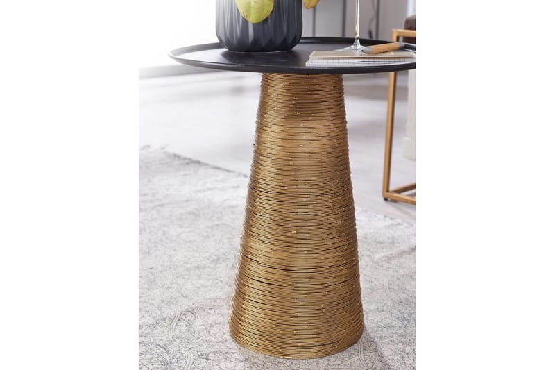 Sivupöytä Wohnling Metalli pyöreä 40 cm tarjotin optiikka pöytälevy moderni - Huonekalut - Pöytä & ruokailuryhmä - Apupöytä & sivupöytä - Tarjotinpöytä & pikkupöytä