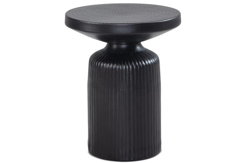 Sivupöytä Wohnling Metalli pyöreä 40 cm musta vasarointi ilme teollinen, undefined