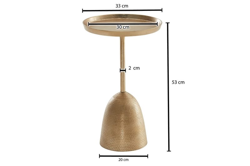 Sivupöytä Wohnling Metalli pyöreä 33 cm suunnittelujalka moderni - Huonekalut - Pöytä & ruokailuryhmä - Apupöytä & sivupöytä - Tarjotinpöytä & pikkupöytä