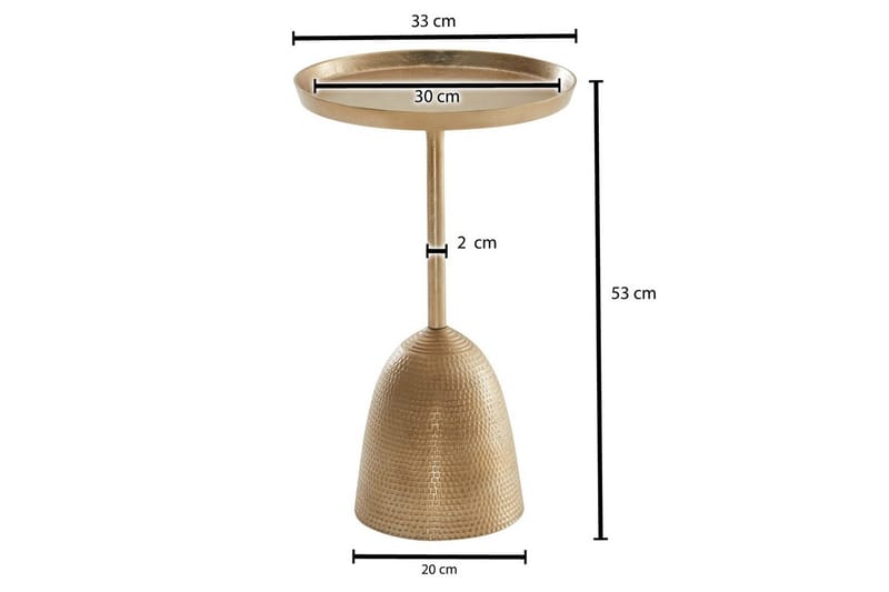 Sivupöytä Wohnling Metalli pyöreä 33 cm suunnittelujalka moderni - Huonekalut - Pöytä & ruokailuryhmä - Apupöytä & sivupöytä - Tarjotinpöytä & pikkupöytä