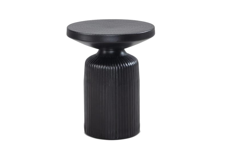 Sivupöytä Wohnling Metalli pyöreä 40 cm musta vasarointi ilme teollinen - Huonekalut - Pöytä & ruokailuryhmä - Apupöytä & sivupöytä - Tarjotinpöytä & pikkupöytä