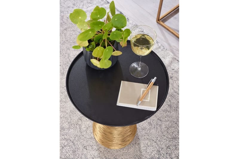 Sivupöytä Wohnling Metalli pyöreä 40 cm tarjotin optiikka pöytälevy moderni - Huonekalut - Pöytä & ruokailuryhmä - Apupöytä & sivupöytä - Tarjotinpöytä & pikkupöytä