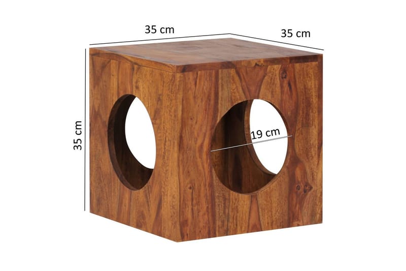 Sivupöytä Wohnling Täyspuinen kuutiotilaa maalaistyylinen - Huonekalut - Pöytä & ruokailuryhmä - Apupöytä & sivupöytä - Tarjotinpöytä & pikkupöytä