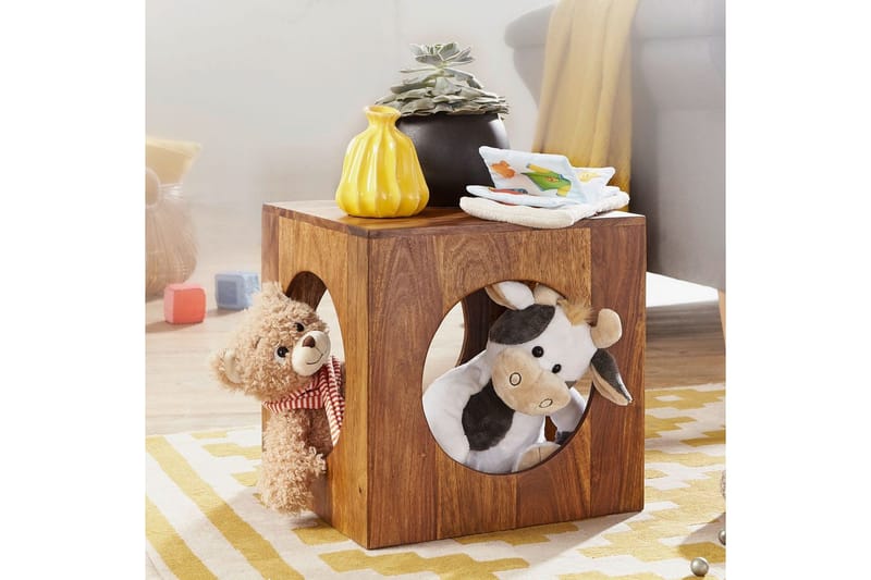 Sivupöytä Wohnling Täyspuinen kuutiotilaa maalaistyylinen - Huonekalut - Pöytä & ruokailuryhmä - Apupöytä & sivupöytä - Tarjotinpöytä & pikkupöytä