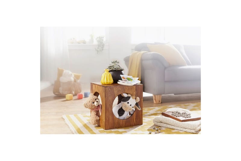 Sivupöytä Wohnling Täyspuinen kuutiotilaa maalaistyylinen - Huonekalut - Pöytä & ruokailuryhmä - Apupöytä & sivupöytä - Tarjotinpöytä & pikkupöytä