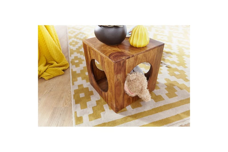 Sivupöytä Wohnling Täyspuinen kuutiotilaa maalaistyylinen - Huonekalut - Pöytä & ruokailuryhmä - Apupöytä & sivupöytä - Tarjotinpöytä & pikkupöytä