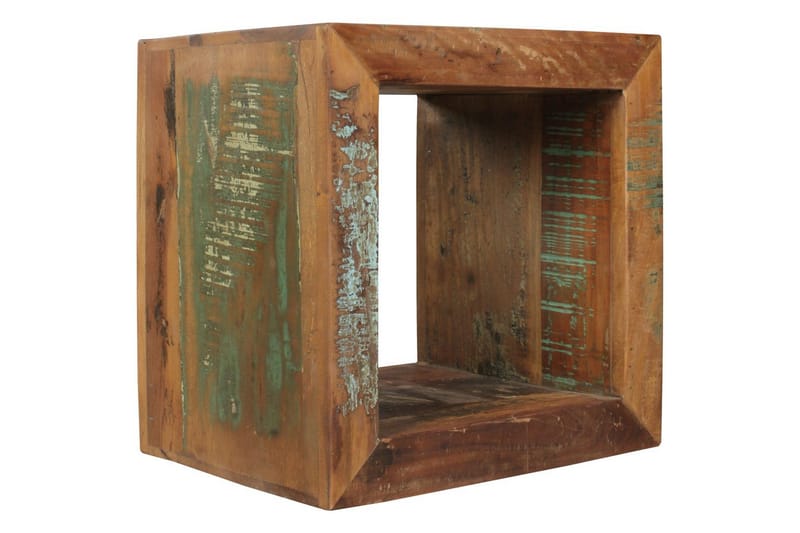 Sivupöytä Wohnling Vankka kierrätetty puu Kolkuttan kuutio teollinen, undefined