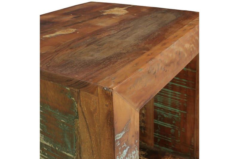 Sivupöytä Wohnling Vankka kierrätetty puu Kolkuttan kuutio teollinen - Huonekalut - Pöytä & ruokailuryhmä - Apupöytä & sivupöytä - Tarjotinpöytä & pikkupöytä