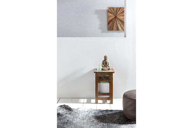 Sivupöytä Wohnling Vankka kierrätetty puu Kolkuttan vetolaatikko teollinen - Huonekalut - Pöytä & ruokailuryhmä - Apupöytä & sivupöytä - Tarjotinpöytä & pikkupöytä